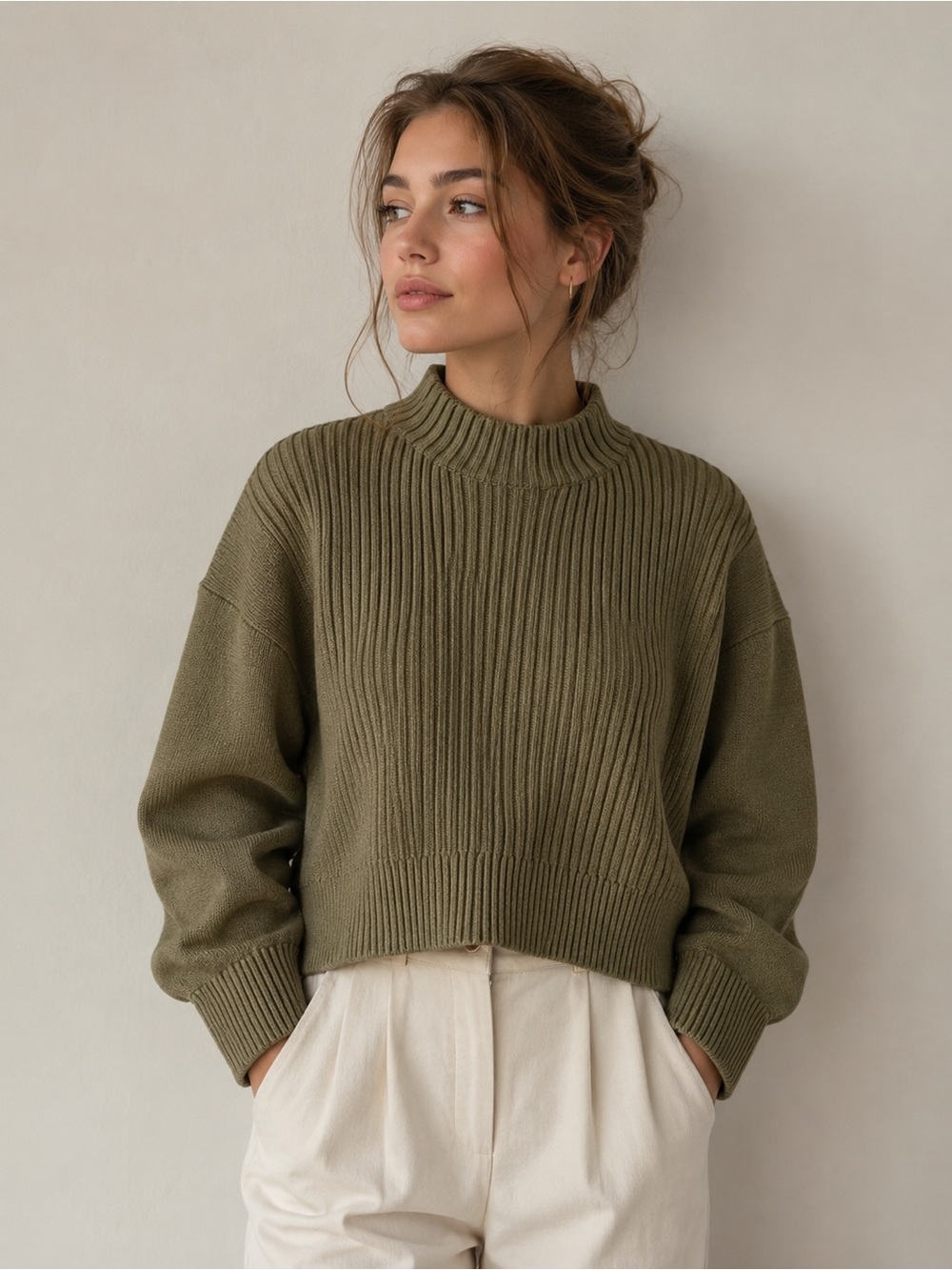 Elodie green Crop Sweater size XL